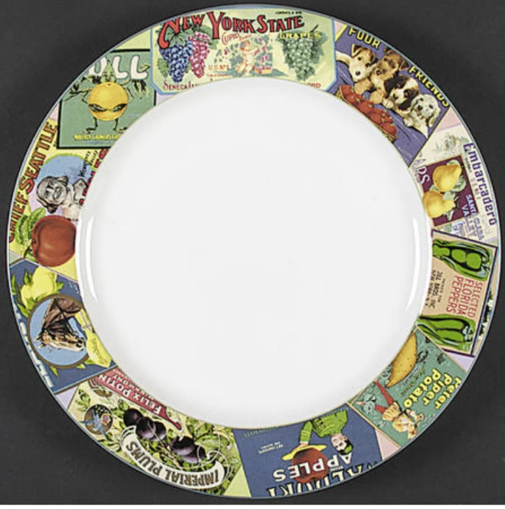 Vintage Advertising LABELS Sakura Retired DINNER PLATE  EPLC
